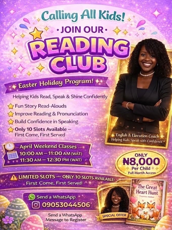 Easter Holiday Reading Club Flyer